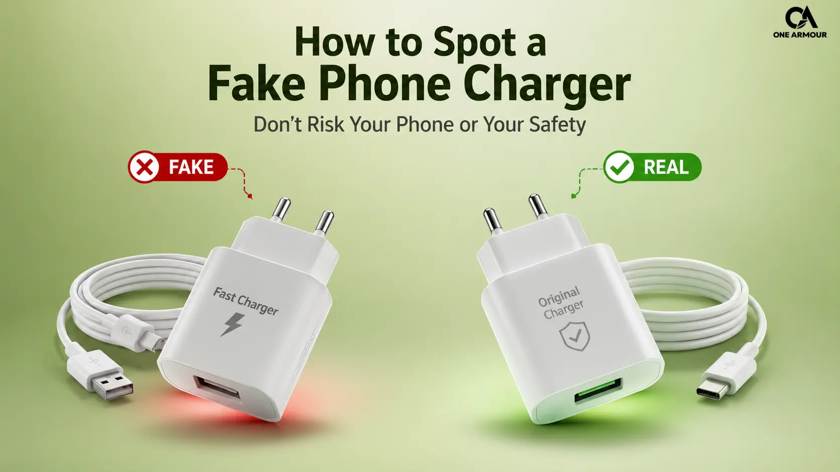 Spot a Fake Phone Charger Spot a Fake Phone Charger