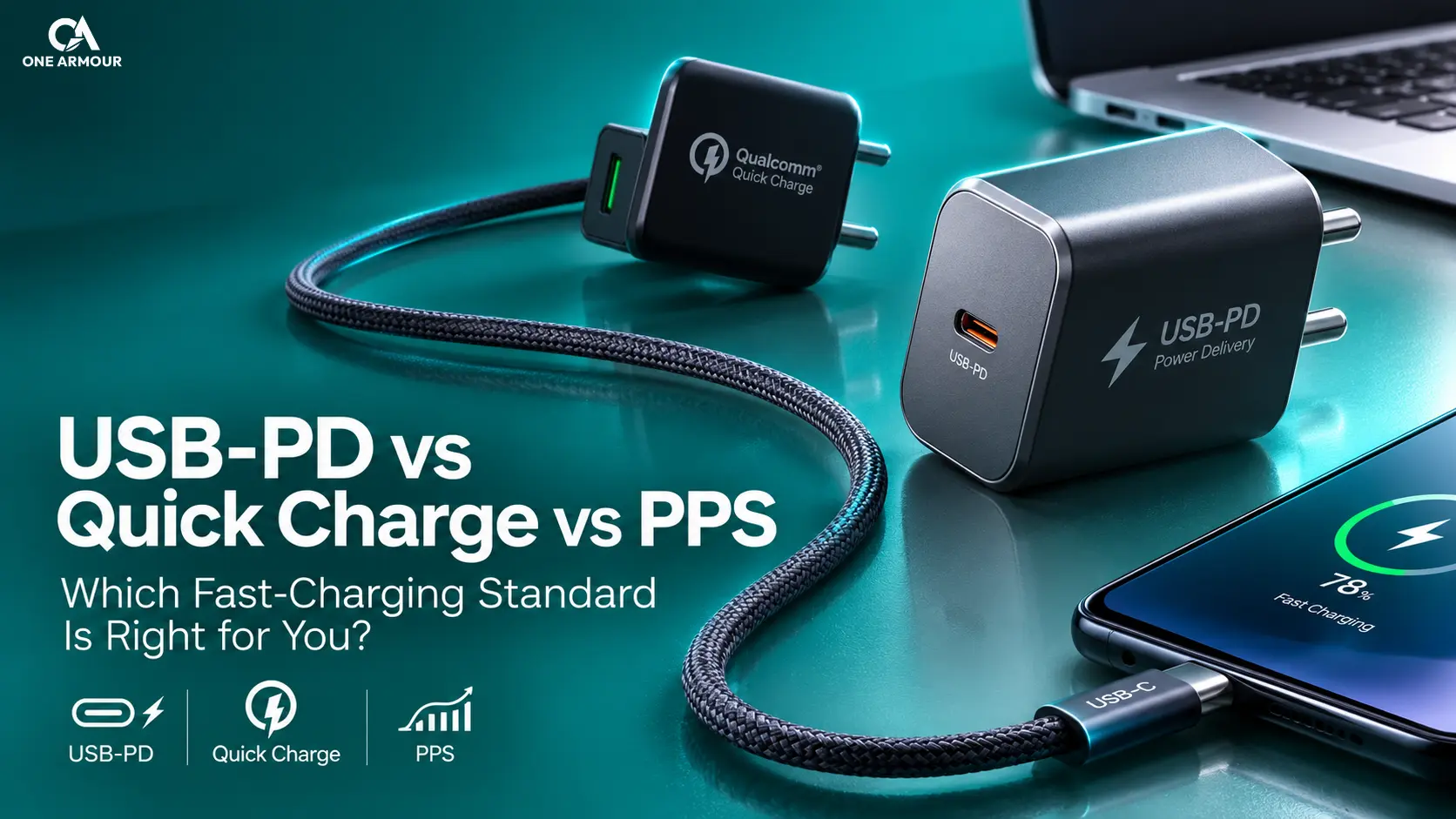 Onearmour_cables USB-PD vs QC fast charging