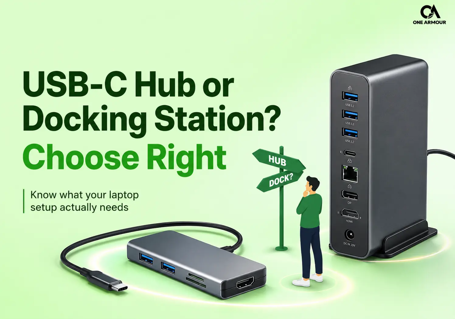USB-C hub vs docking station