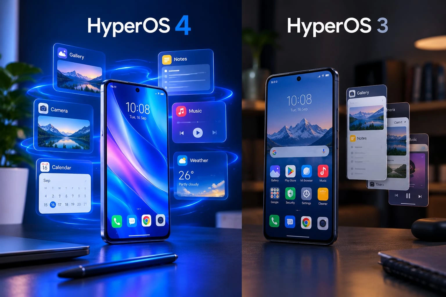 HyperOS 4 performance and smoothness compared with HyperOS 3