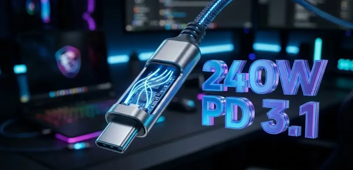 USB PD 3.1 EPR 240W charging