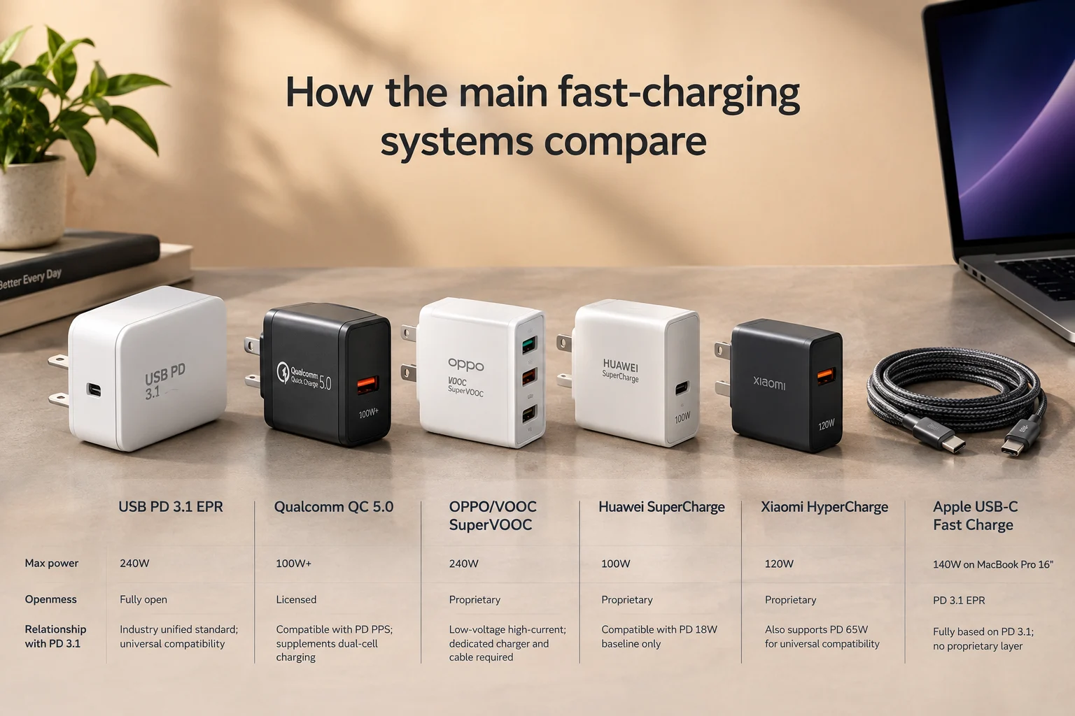 Fast charging systems comparison